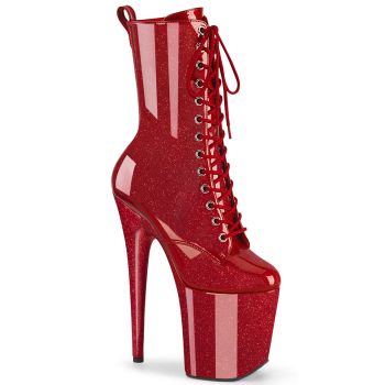 Platform Ankle Boots FLAMINGO-1040GP - Ruby Red