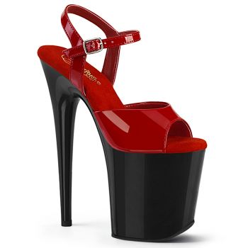 Extreme Platform Heels FLAMINGO-809 - Red/Black