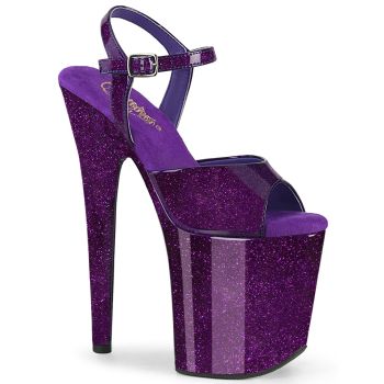 Extreme Platform Heels FLAMINGO-809GP - Glitter Purple