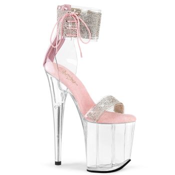 Extreme Platform Heels FLAMINGO-827RS - Baby Pink/Clear