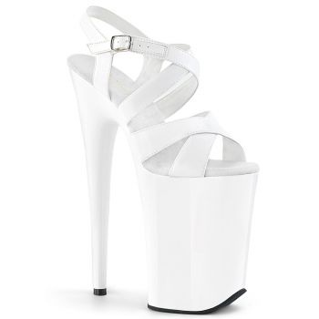 Extreme Platform Heels INFINITY-997 - Patent White
