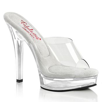 High Heel Slides MAJESTY-501 - Clear/Clear