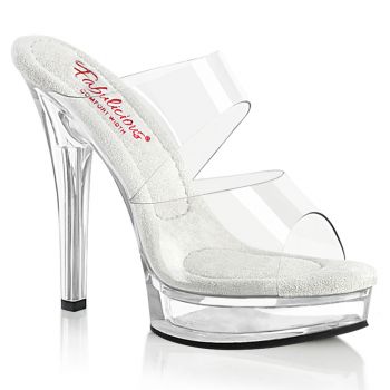 High Heel Slides MAJESTY-502 - Clear/Clear