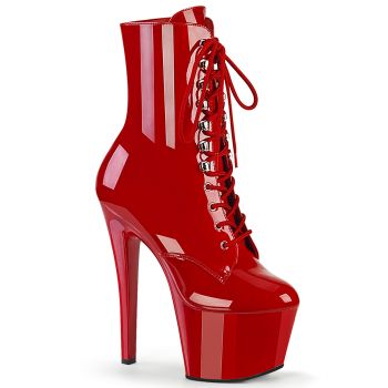 Platform Ankle Boots SKY-1020 - Patent Red