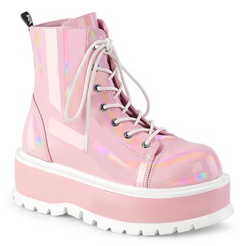 Platform Ankle Boots SLACKER-55 - Baby Pink