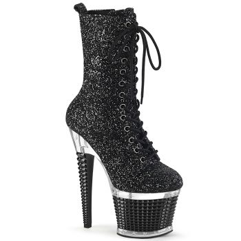 Platform Ankle Boots SPECTATOR-1040 - Black/Glitter