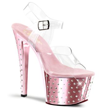 Platform high-heeled sandal STARDUST-708 - Baby Pink