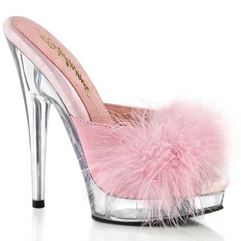 High Heels Slide SULTRY-601F - Baby Pink/Clear
