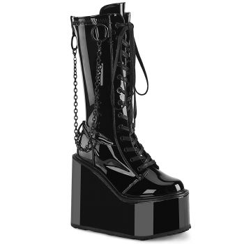 Platform Boots SWING-150 - Patent Black