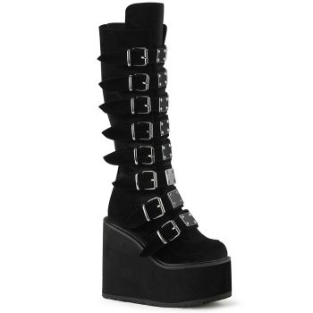 Platform Boots SWING-815 - Velvet Black