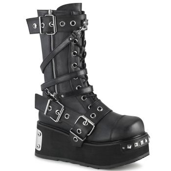 Gothic Platform Boots TRASHVILLE-250 - Black