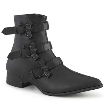 Ankle Boots WARLOCK-50-B - Faux Leather Black