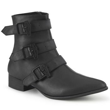 Ankle Boots WARLOCK-50-C - Faux Leather Black