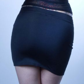Stretch Miniskirt ALOHA - Black