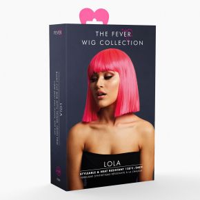 Medium-Length Bob Wig LOLA - Neon Pink