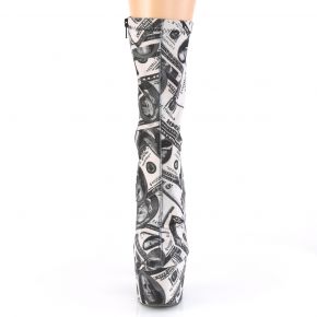 Platform Sock Boots ADORE-1002DP - Dollar Print