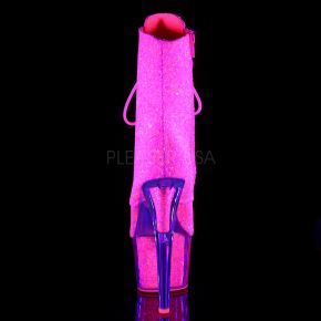 Glitter Platform Boots ADORE-1020G - Neon Pink