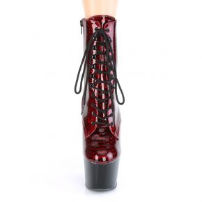 Snake Print Boots ADORE-1020SP - Red