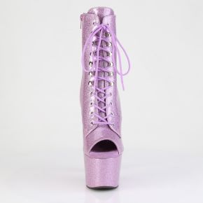 Peeptoe Platform Boots ADORE-1021GP - Glitter Lavender