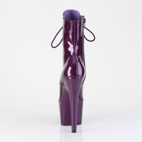 Peeptoe Platform Boots ADORE-1021GP - Glitter Purple
