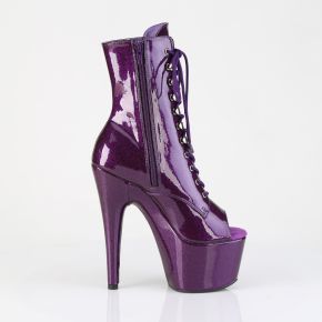 Peeptoe Platform Boots ADORE-1021GP - Glitter Purple