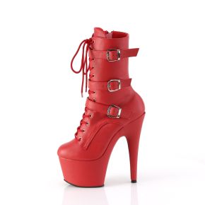 Platform Ankle Boots ADORE-1043 - PU Red
