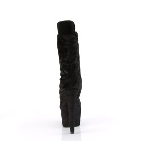 Platform Lace-Up Ankle Boots ADORE-1045VEL - Velvet Black