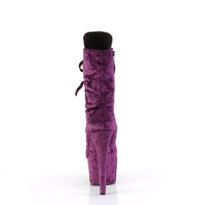 Platform Lace-Up Ankle Boots ADORE-1045VEL - Velvet Purple