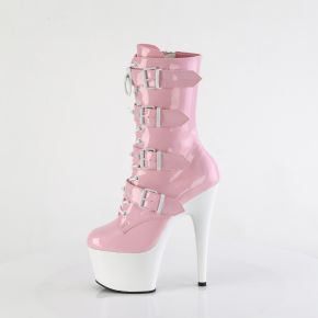 Platform Ankle Boots ADORE-1046TT - Patent Baby Pink