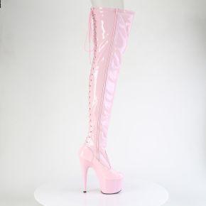 Platform Overknee Boots ADORE-3850 - Patent Baby Pink