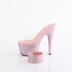Plateau High Heels BEJEWELED-712RS - Baby Pink