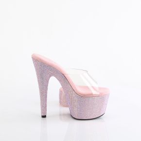 Platform High Heels BEJEWELED-712RS - Baby Pink
