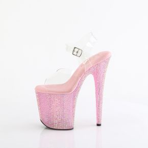 Extreme Platform Heels BEJEWELED-808RRS - Baby Pink
