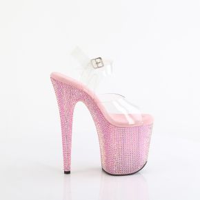 Extreme Platform Heels BEJEWELED-808RRS - Baby Pink
