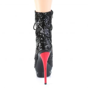 Ankle Boots BLONDIE-R-1020 - Sequins Black/Red