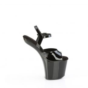 Heelless Platform Sandal CRAZE-809 - Patent Black