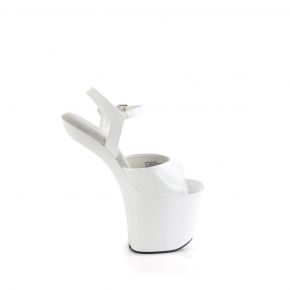Heelless Platform Sandal CRAZE-809 - Patent White