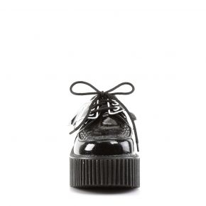 Platform Low Shoes CREEPER-205 - Patent Black