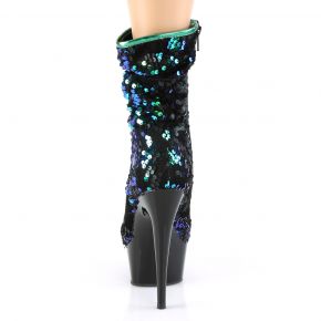 Platform Ankle Boots DELIGHT-1004 - Green Iridescent