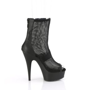 Peep Toe Ankle Boots DELIGHT-1006 - Black