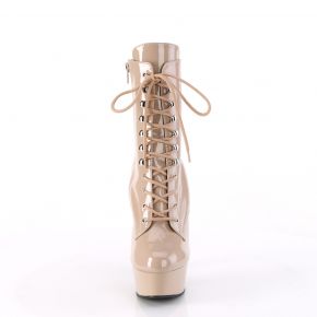 Platform Ankle Boots DELIGHT-1020 - Patent Nude