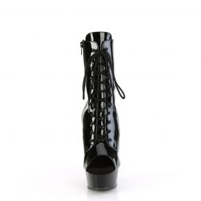 Platform Ankle Boots DELIGHT-1021 - Patent Black