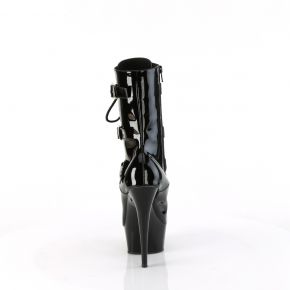 Platform Ankle Boots DELIGHT-1043 - Patent Black