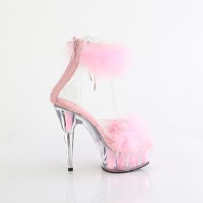 Platform High Heels DELIGHT-624F - Clear/Baby Pink
