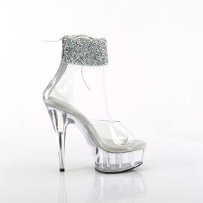Platform High Heels DELIGHT-624RS-02 - White/Clear