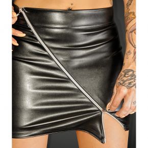 Stretch Faux Leather Mini Skirt RULER