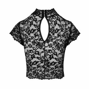 Lace Top with high collar F303