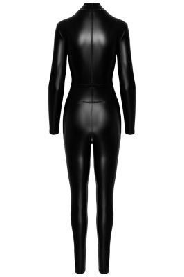 Powerwetlook Catsuit with metal ring CAGED F319