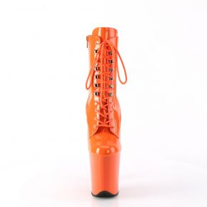 Platform Ankle Boots FLAMINGO-1020 - Patent Orange