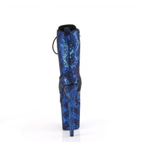 Snake Print Extreme Heels FLAMINGO-1040SPF - Blue